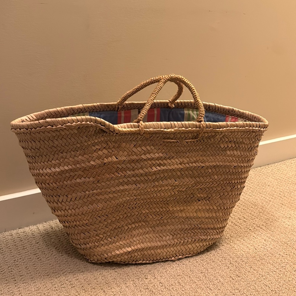Vintage Martha Stewart Rattan tote bag